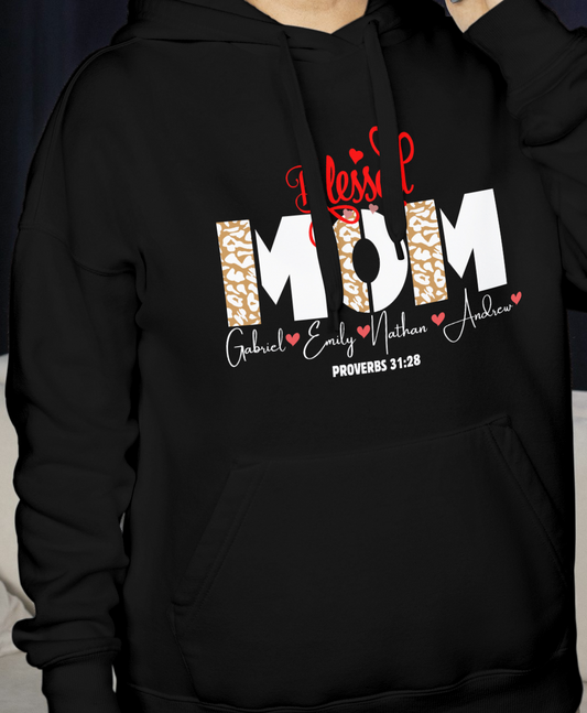 Blessed mom personalized T Shirt