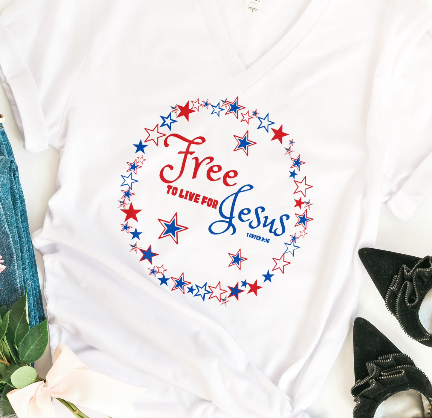 Free to Live for Him T Shirt