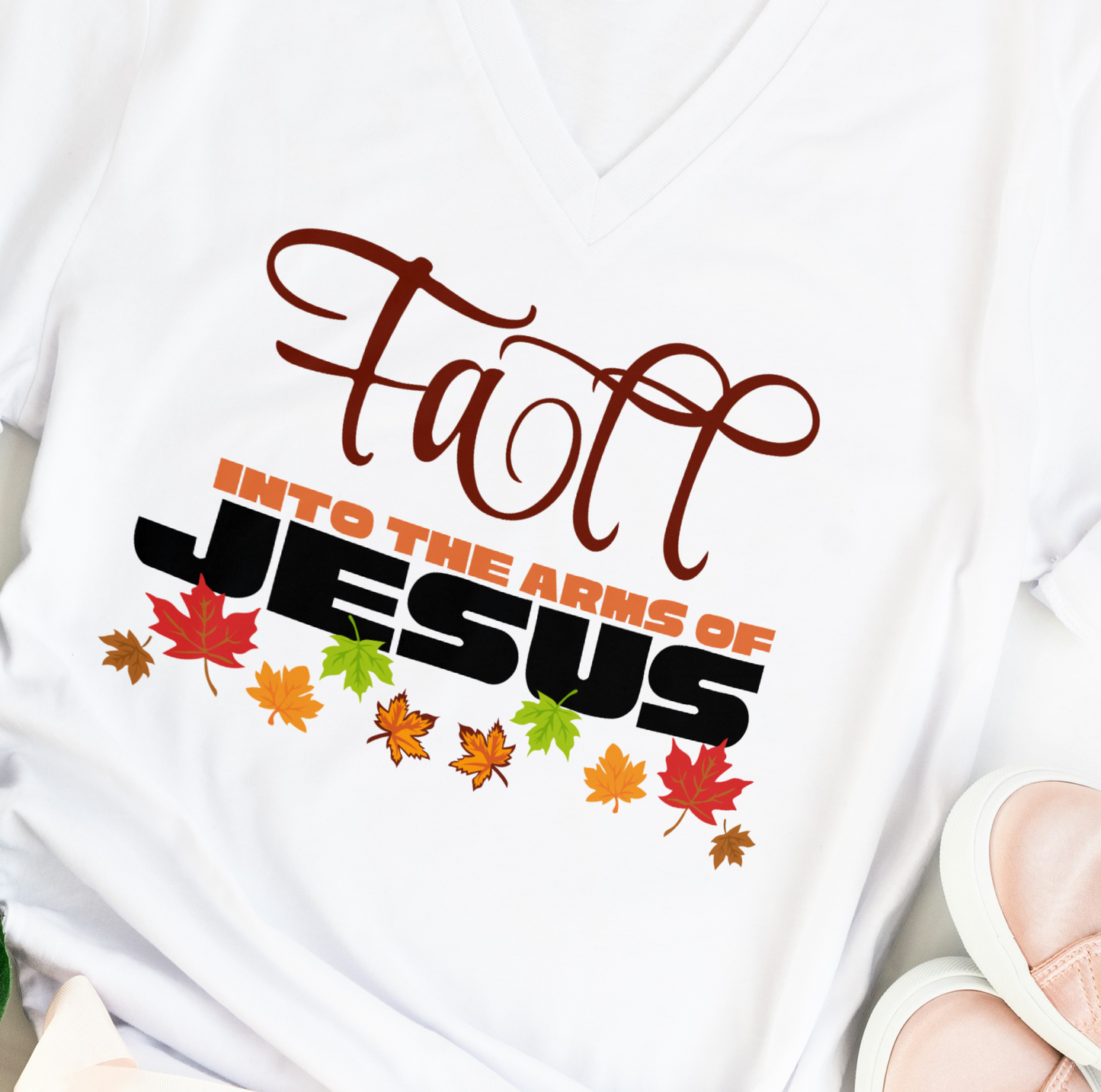 Fall in to the arms of Jesus T shirt