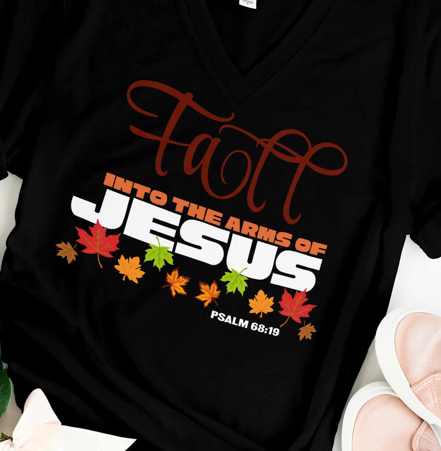 Fall in to the arms of Jesus T shirt
