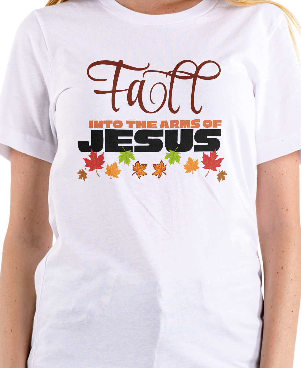 Fall in to the arms of Jesus T shirt