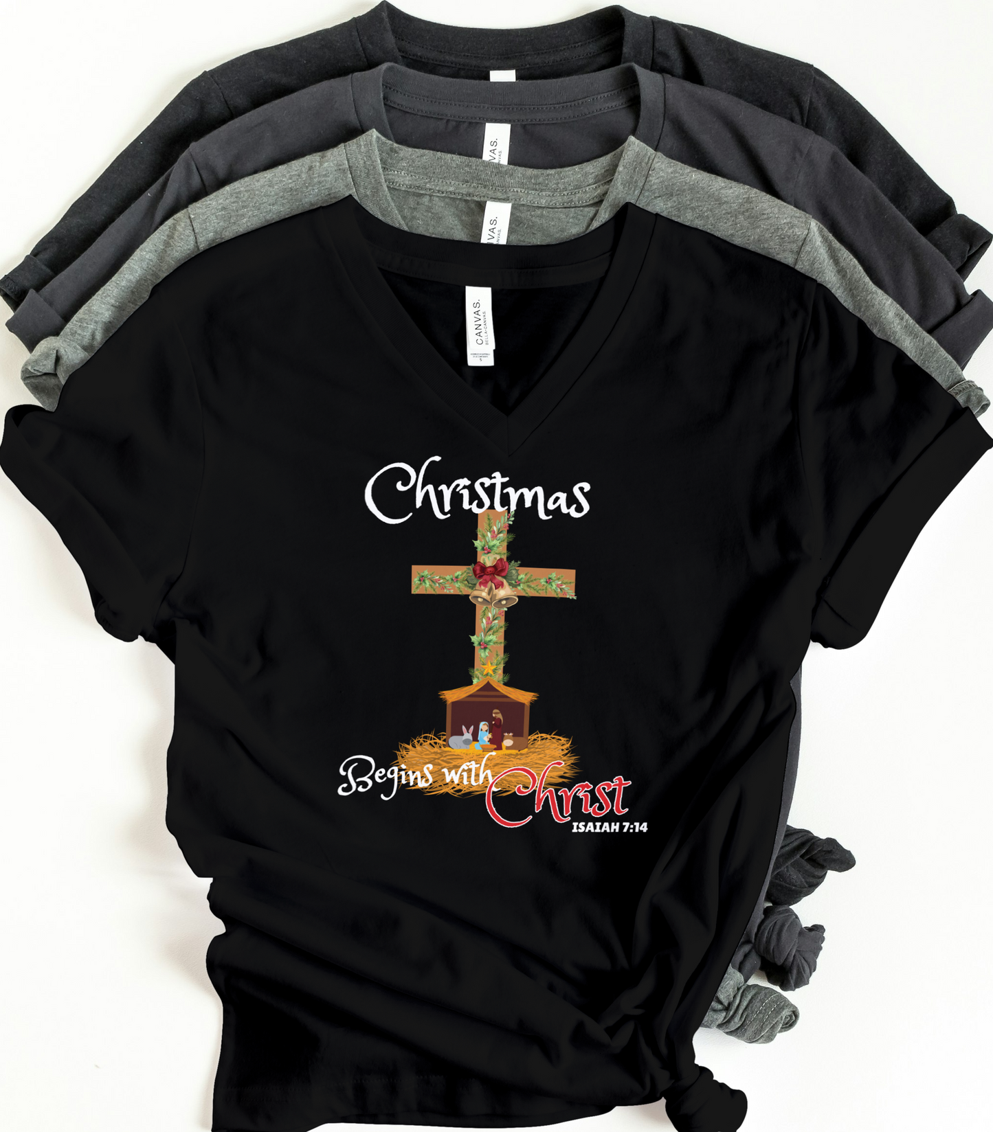 Christmas begins with Christ T Shirt