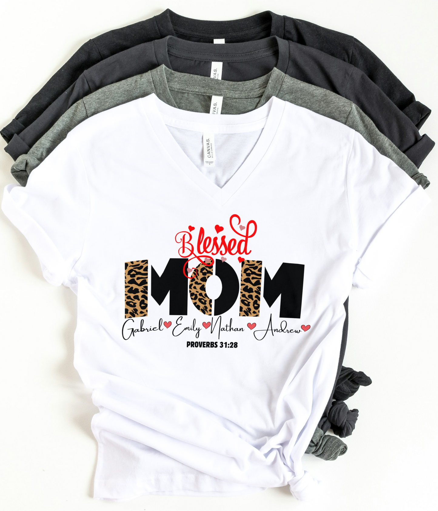 Blessed mom personalized T Shirt