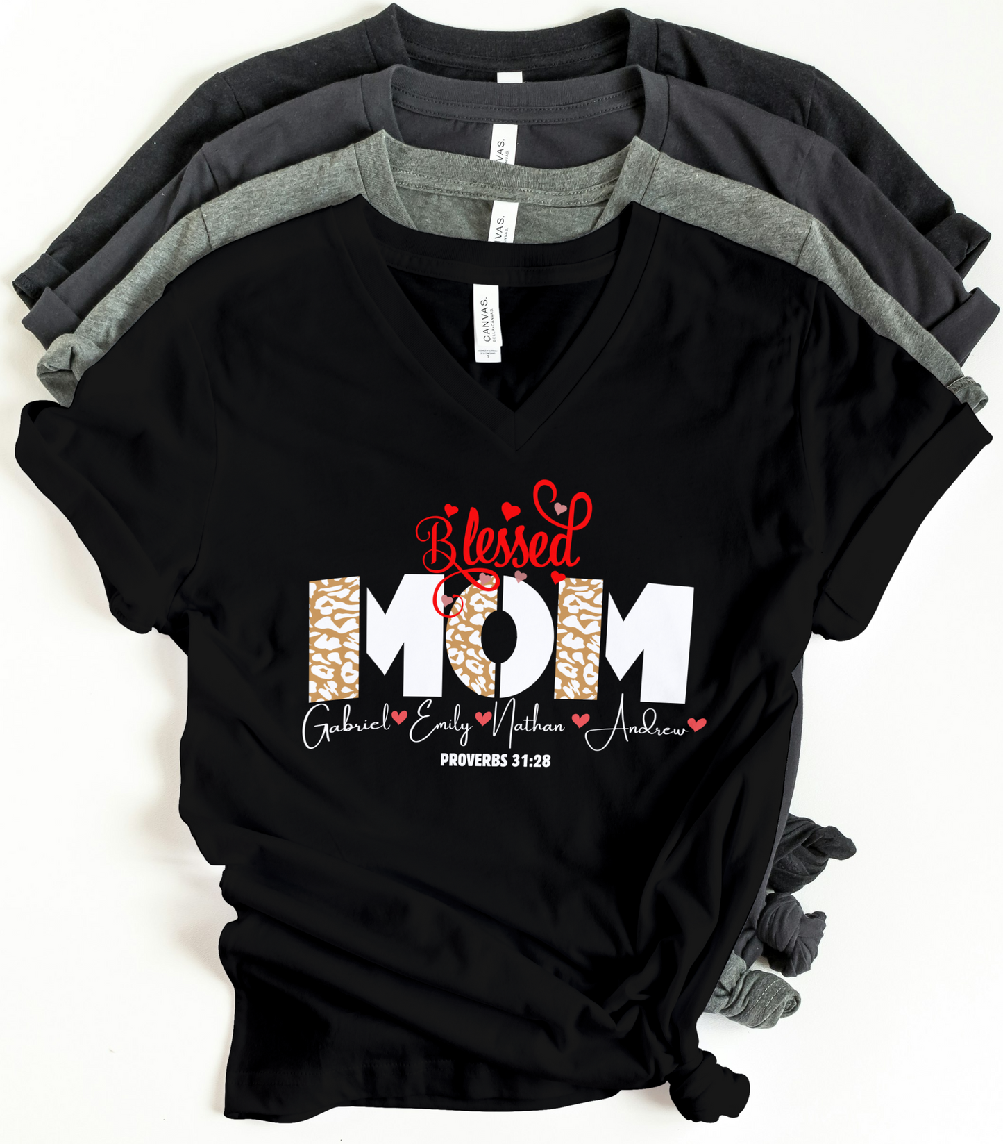Blessed mom personalized T Shirt