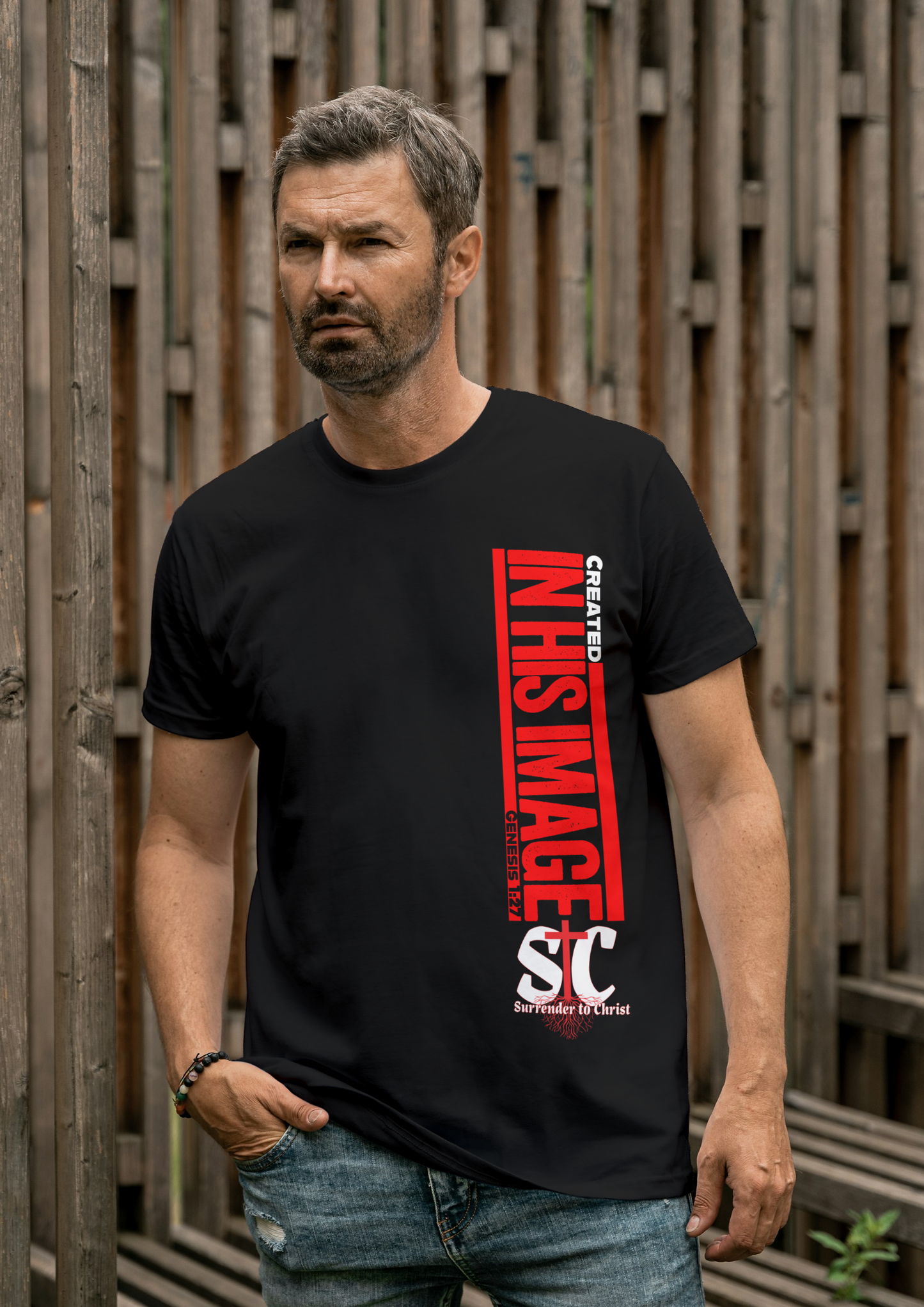 Created in His image T Shirt