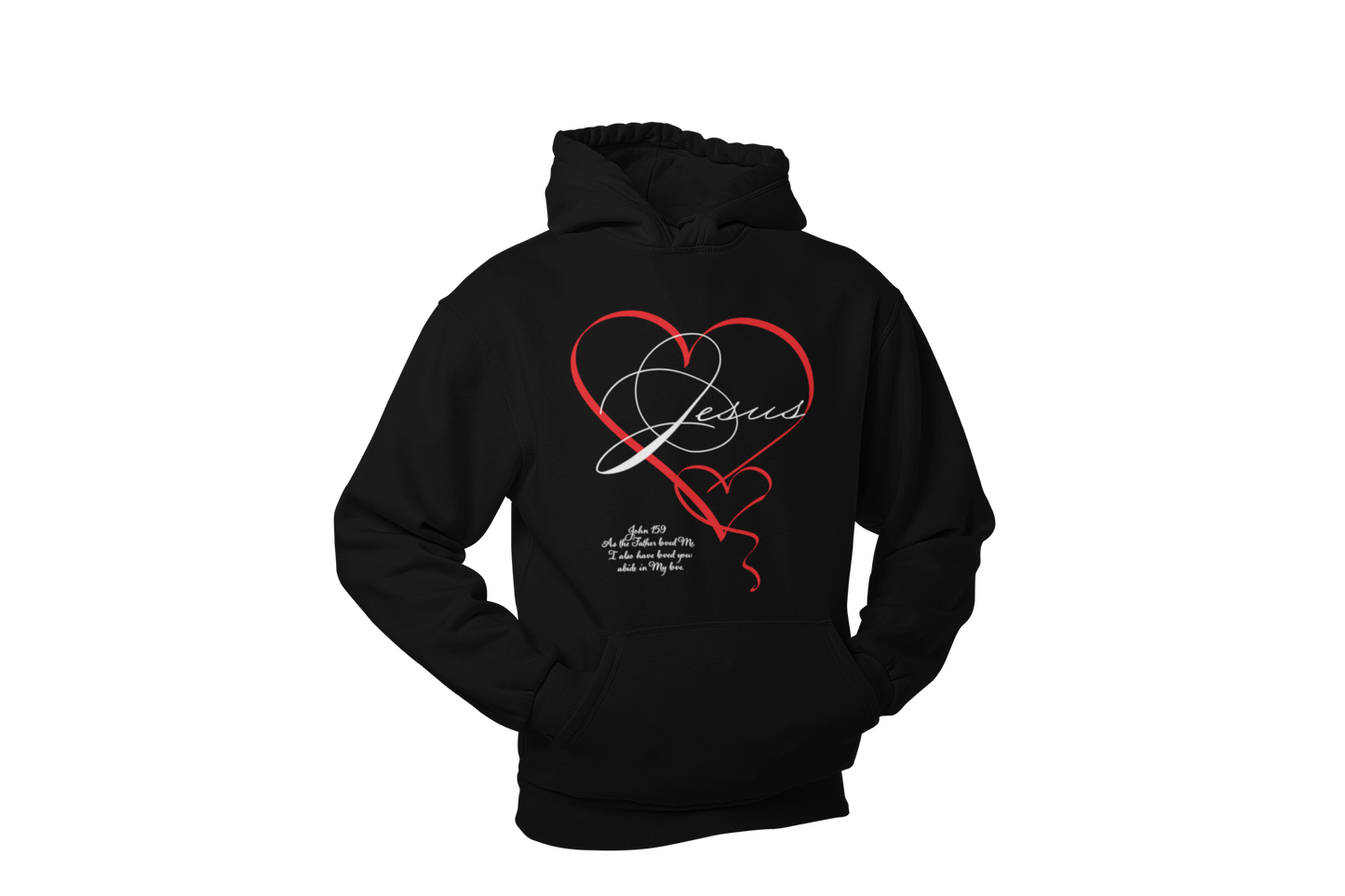 Jesus in a double handwritten heart T shirt