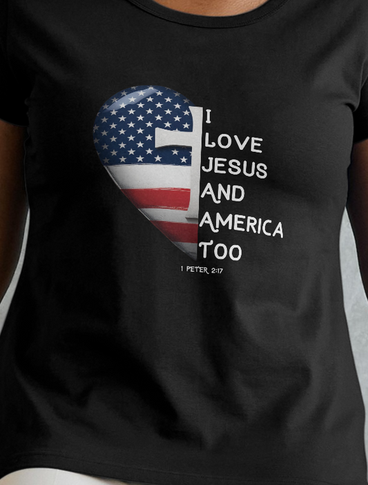 I love Jesus and America T shirt