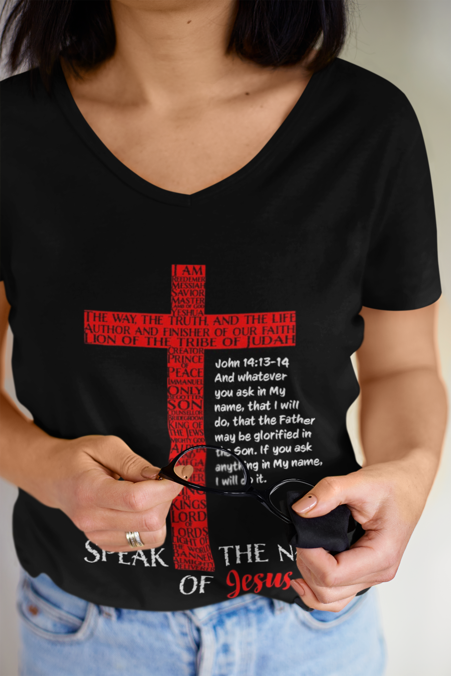 Speak His name Scripture T Shirt